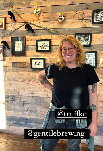 Beverly arts fest display at Gentile Brewery