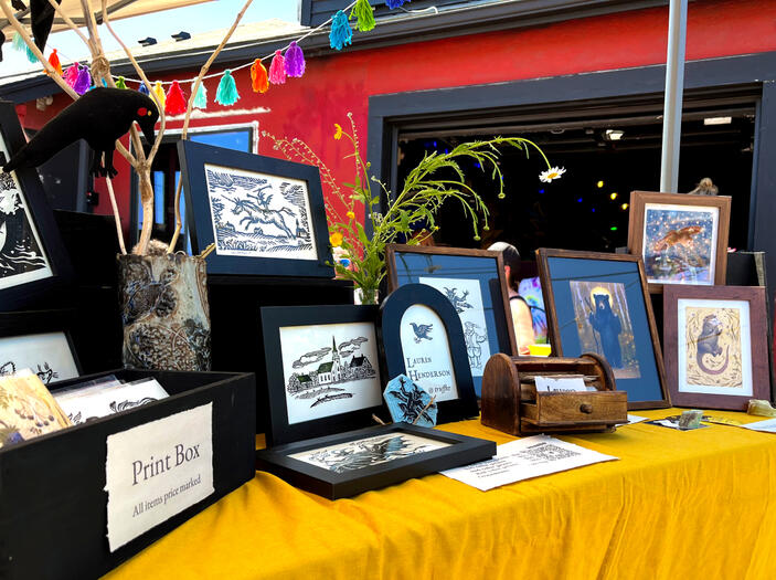 Pop-up display at pride maker's market @ Far From The Tree